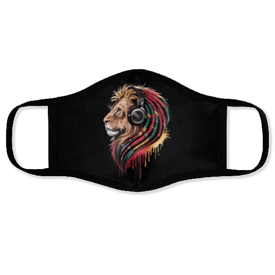 Reggae Lion Streetwear Design Face Masks