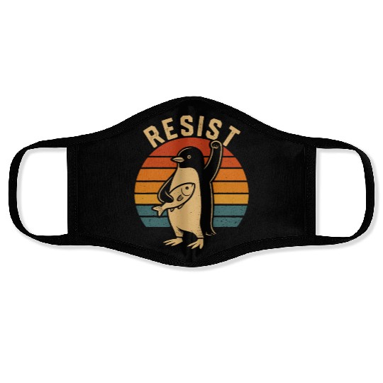 Funny Protest Against Tariffs Resist Penguin Face Masks