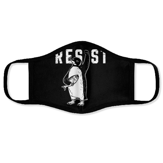 Funny Protest Against Tariffs Resist Penguin Face Masks