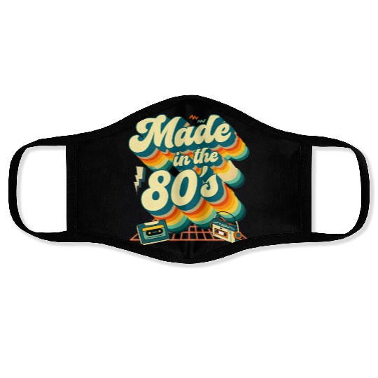 made in the 80s retro groovy Face Masks