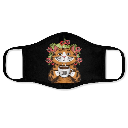 Coffee, Cats & Hibiscus Face Masks