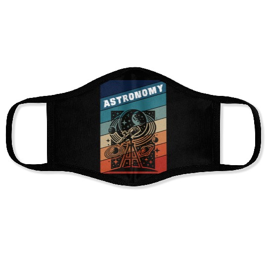 Astronomy Retro Style Face Masks