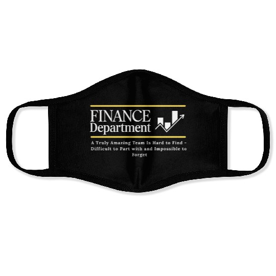 finance department black Face Masks