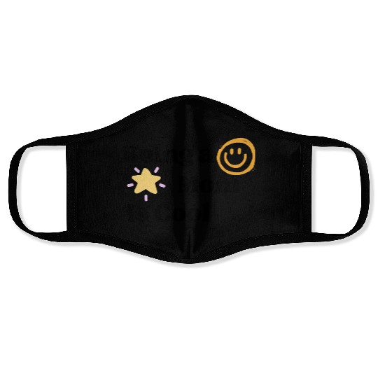 Being a Mom Is Cool – Fun Modern yellow Mom Design Face Masks