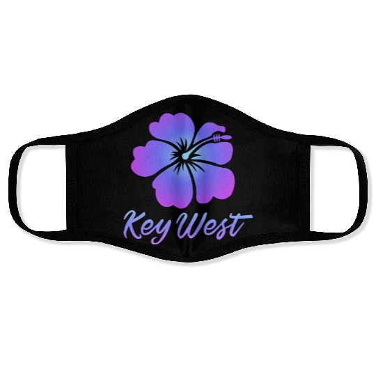 Key West Tropical Flower Face Masks