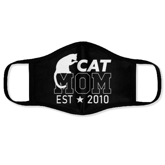 Cat Mom Since 2010 | Cat Lover gift Face Masks