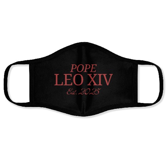 “Pope Leo XIV Est. 2025” Catholic Minimalist desig Face Masks
