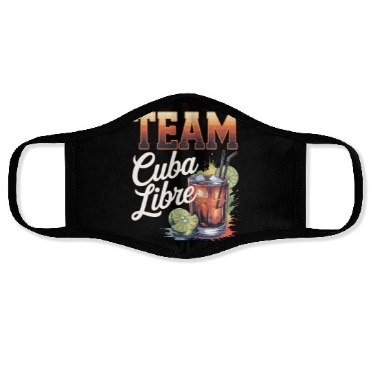 Cocktail Bartender Team Cuba Libre Face Masks