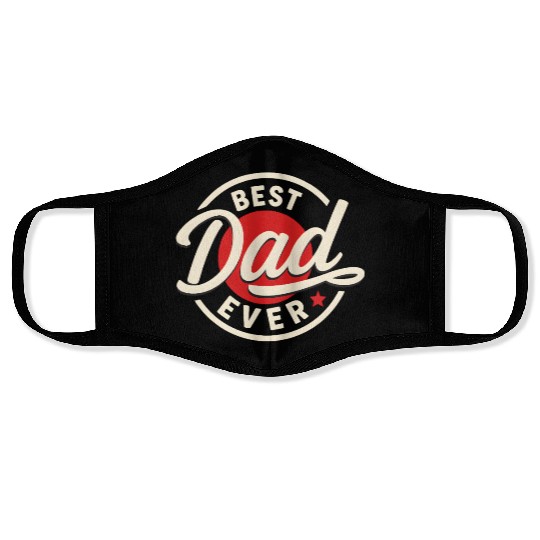 Best Dad Ever Vintage Style Father's Day Design Face Masks