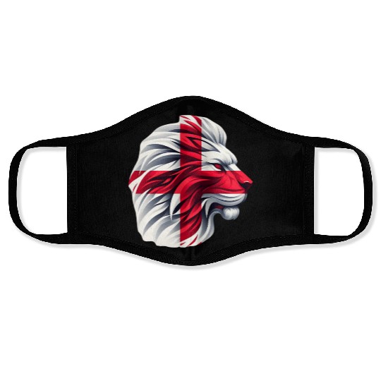 Patriotic St George Flag Lion Face Masks