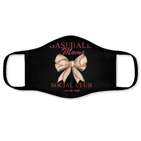 Baseball Moms Soociial Clubb – Game Day Design Face Masks