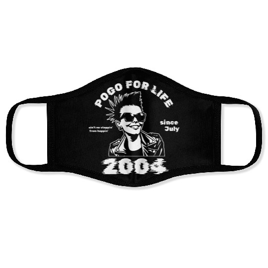 21st birthday Pogo for life since 07/2004 Face Masks
