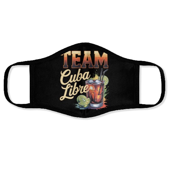 Cocktail Bartender Team Cuba Libre Face Masks