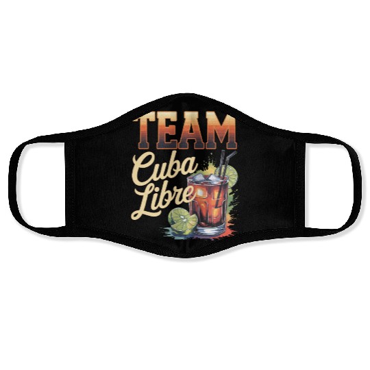 Cocktail Bartender Team Cuba Libre Face Masks