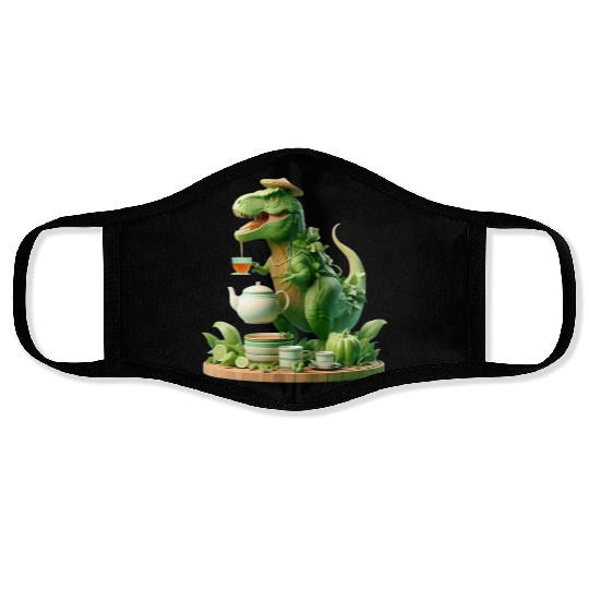 Face Masks Tea Rex - Thé mignon et amusant Sticker