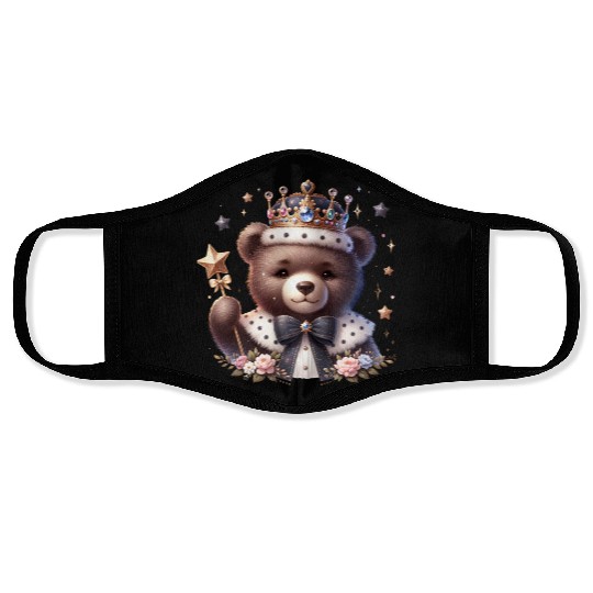 Royal Teddy Bear Magic – Crowned Cutie with Sparkl Face Masks