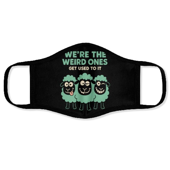 Funny Black Sheep Cousin Quirky Family Outcast Face Masks