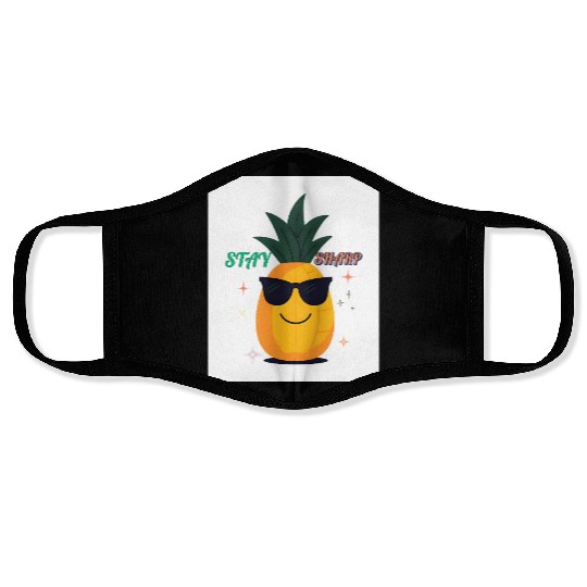 “Stay Sharp” (Pineapple with Sunglasses) Face Masks