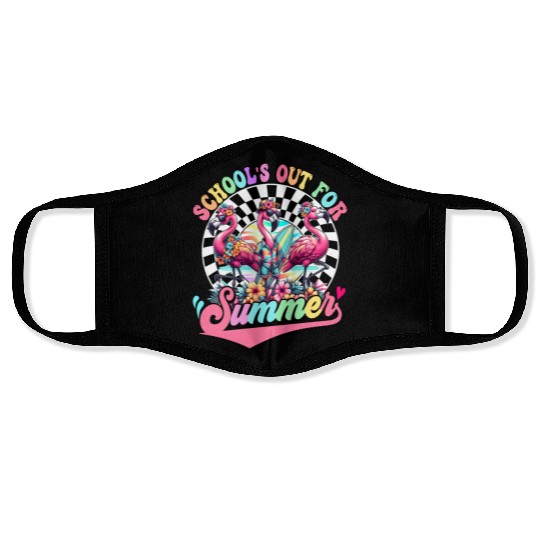 Schools Out For Summer Flamingo Teaches Students Face Masks