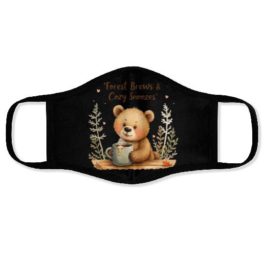 Forest Brews & Cozy Snoozes - Bear & Warm Drink Face Masks