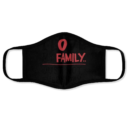 Love Family Handwritten Quote Design Face Masks