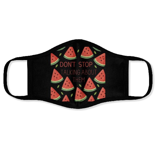 watermelon triangles Face Masks