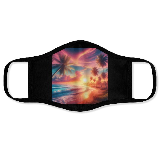Tropical Sunset Bliss Face Masks