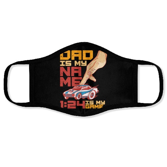 Slot Car Dad Racing RC Car Drag Racing Face Masks