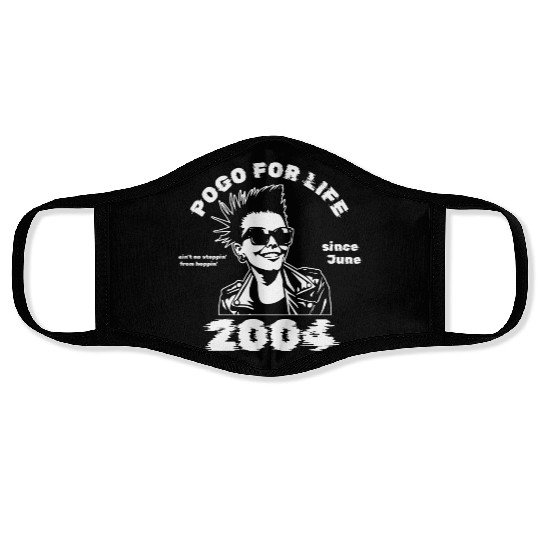 21st birthday Pogo for life since 06/2004 Face Masks
