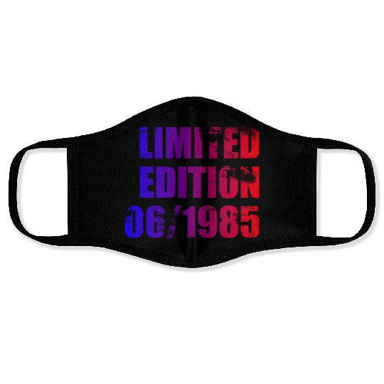 40th birthday Limited Edition 06/1985 Face Masks
