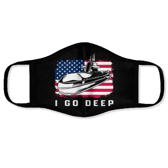 Patriotic American Submarine Veteran Face Masks