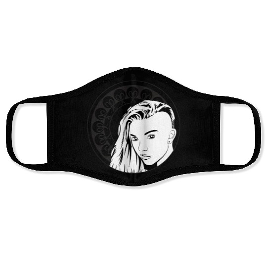 Fade lady framed Face Masks