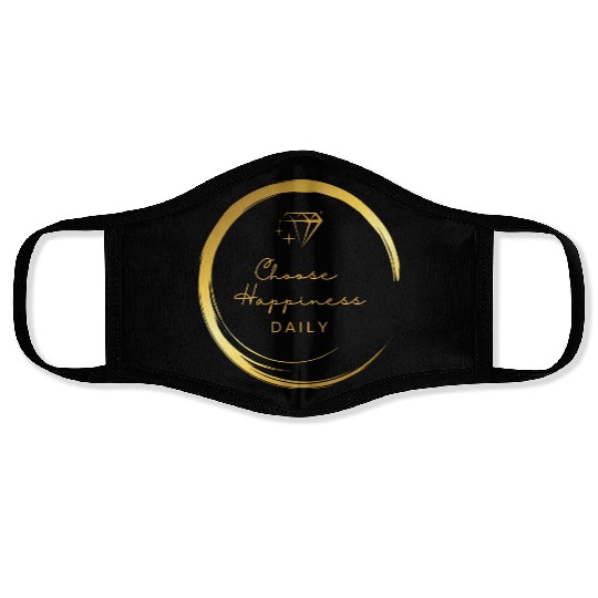Choose Happiness Luxury Design - Gold Empowerment Face Masks
