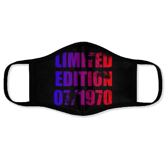 55th birthday Limited Edition 07/1970 Face Masks