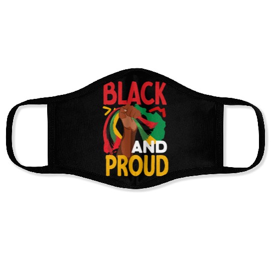 Juneteenth Black And Proud Face Masks