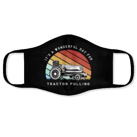 Tractor Pulling Driver Tractors Face Masks