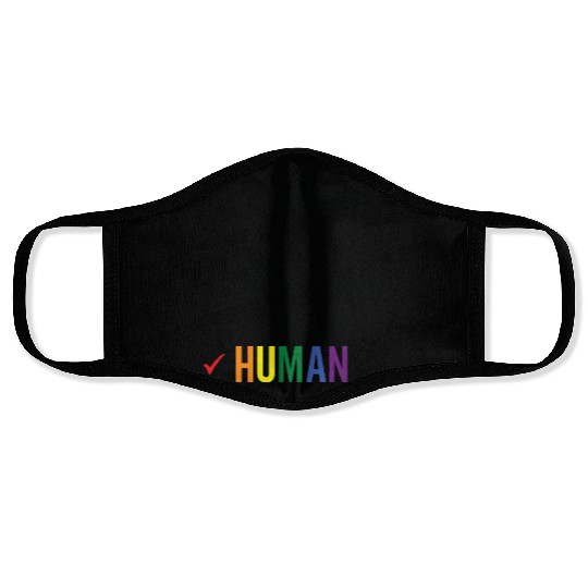 Gay Pride lesbian gay bisexual straight human Face Masks