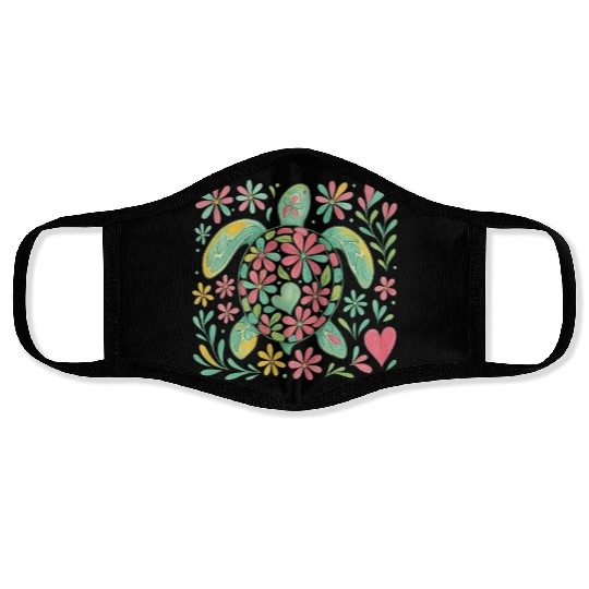 Summer Vacation Sea Turtle Face Masks