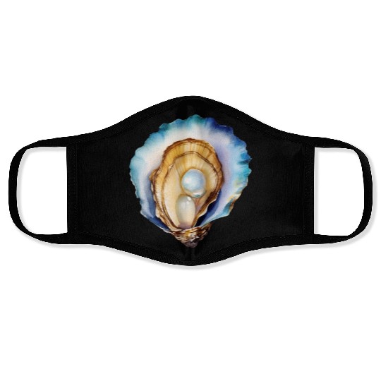 Watercolor Oyster Shell Face Masks