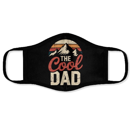 Retro Cool Dad Hiking Face Masks