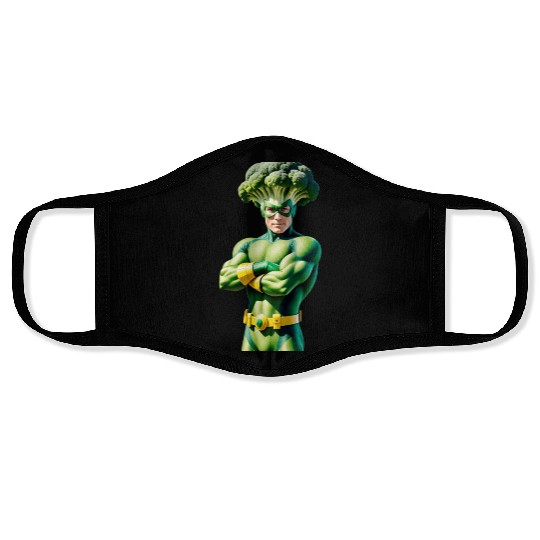 Broccoli Superhero Face Masks