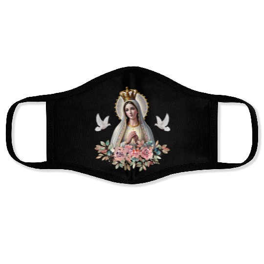 Nossa Senhora de Fatima Mother Mary Saint Catholic Face Masks