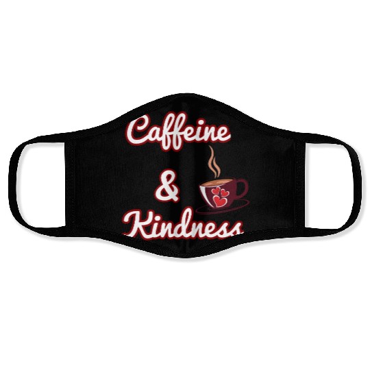 Coffee, Kindness & Love Face Masks – Cute Heart Coffee