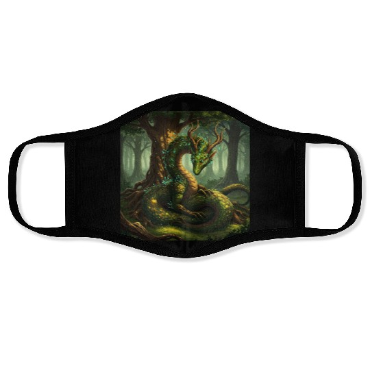 Enchanted Forest Serpent Design Face Masks