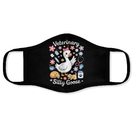Veterinarian Silly Goose Veterinary Medicine Face Masks