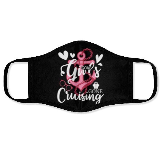 Girls Gone Cruising Pink Cruise Ship Face Masks