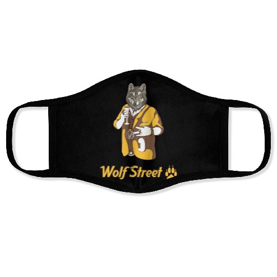 Wolf street Face Masks