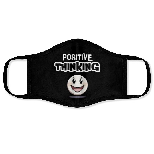 Smiling Character Positive Thinking Design Face Masks