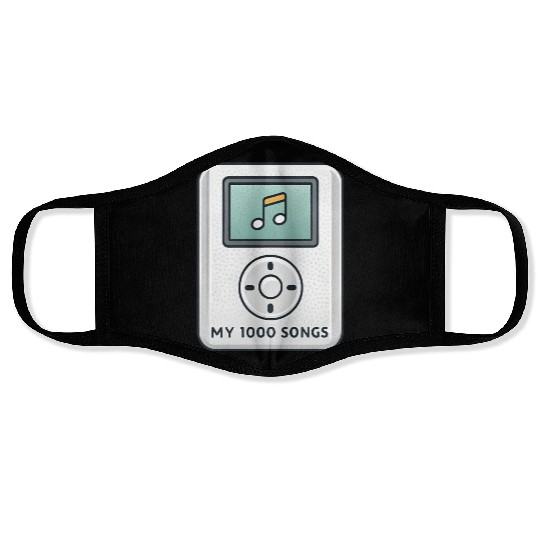 My 1000 Songs MP3 Player Retro 2000s Y2K Face Masks