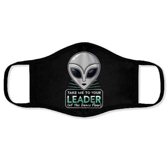 Take Me To Your Leader Alien Rave Retro 2000s Y2K Face Masks